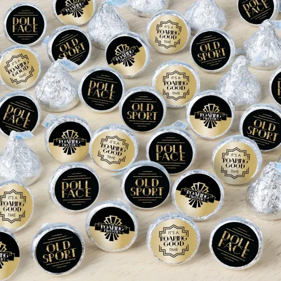 Big Dot of Happiness Roaring 20's - 1920s Art Deco Jazz Party Small Round Candy Stickers - Party Favor Labels - 324 Count {1}