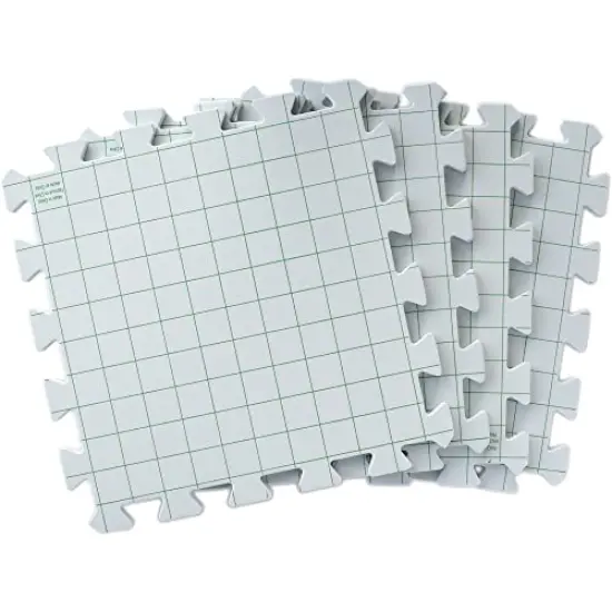Interlocking Needlepoint, Knitting, and Crochet Blocking Boards, 12'' W x 12'' L, White, 4 Pc {2}