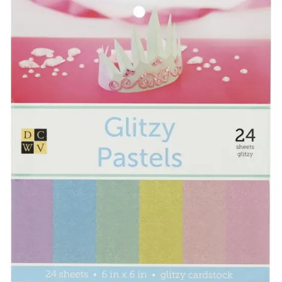 DCWV&reg;️ STACK 6x6 Single-Sided-Glitzy Pastels-Glitzy Glitter 24 Sh PS-016-00009 {2}