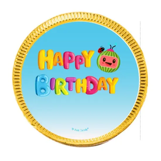 84 Pcs Cooky Melon Kid's Birthday Candy Party Favors Chocolate Coins with Gold Foil {3}