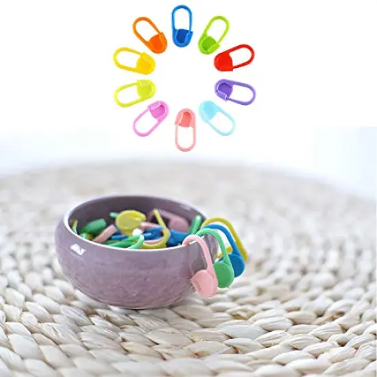 381 PCS Stitch Ring Markers and Colorful Knitting Crochet Locking Counter Stitch Needle Clips + Weaving Tools Knitting Kits with 3 Storage Boxes {6}