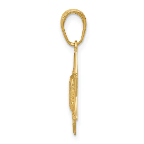 14K Gold Star Of David Tablets In Center Pendant Charm Jewelry 23 x 15 mm {3}