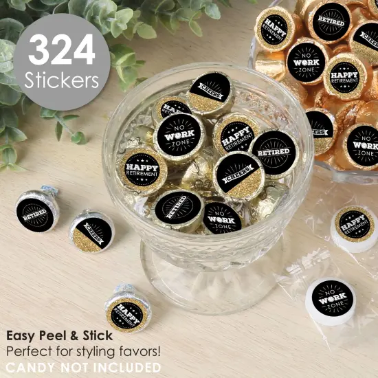 Big Dot of Happiness Happy Retirement - Retirement Party Small Round Candy Stickers - Party Favor Labels - 324 Count {3}