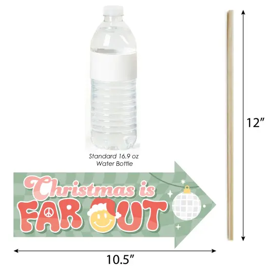 Big Dot of Happiness Funny Groovy Christmas - Pastel Holiday Party Photo Booth Props Kit - 10 Piece {4}