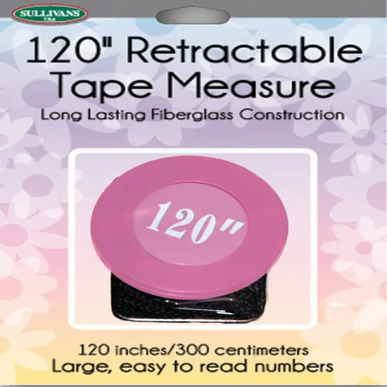 120" Sassy Retractable Tape Measure Pink {2}