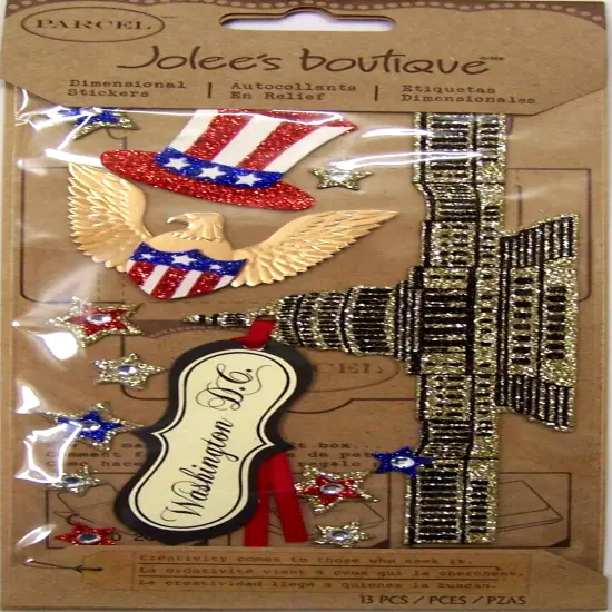 Jolee's Boutique Parcel Glitter Washington DC Dimensional Stickers {1}