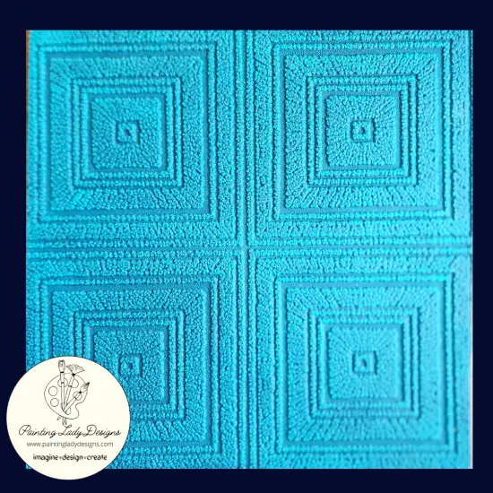 Textured Anaglypta Paper for Decoupage - Quilt Squares Design {2}