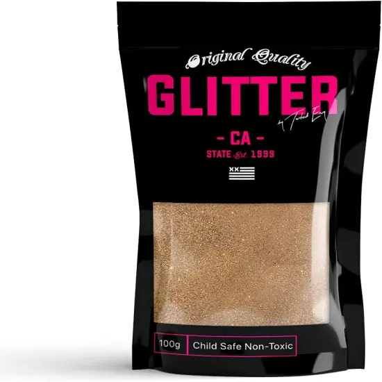 RUSTY GOLD Premium Grade Ultra Fine Glitter Powder Dust 100g / 3.5oz use with Arts & Crafts Decoration Wine Glass Flowers Wedding {1}