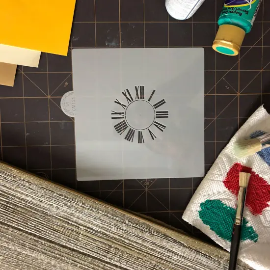 Roman Numeral Clock Cookie & Craft Stencil | CM125 by Designer Stencils | Cookie Decorating Tools | {2}