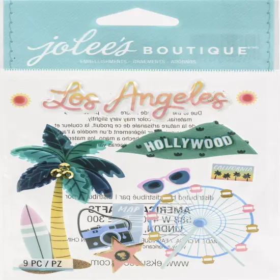 Jolee's Boutique Themed Embellishments 9/Pkg-LA Travel {1}