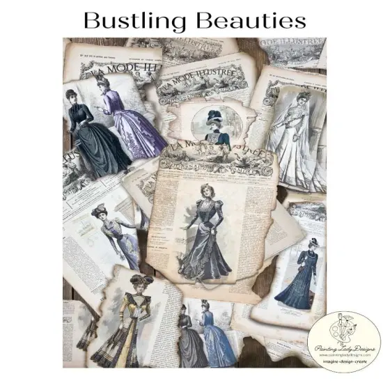 Bustling Beauties Decoupage & Mixed Media Art Paper - Small {1}