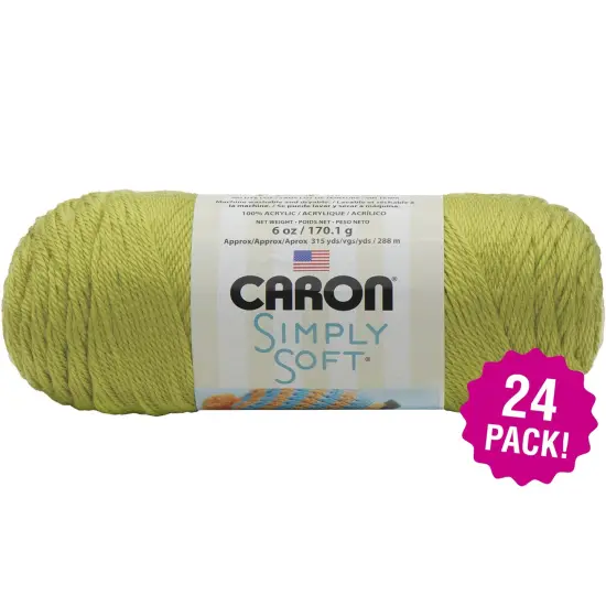 Multipack of 24 - Caron Simply Soft Solids Yarn-Chartreuse {1}