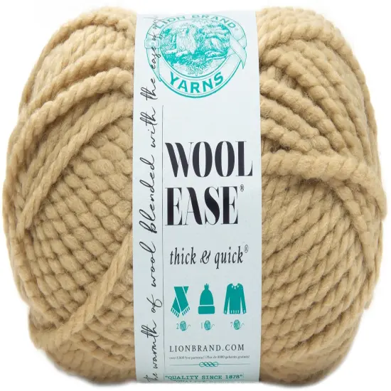 (3 Pack) Lion Brand Wool-Ease Thick & Quick Yarn - Peanut {2}