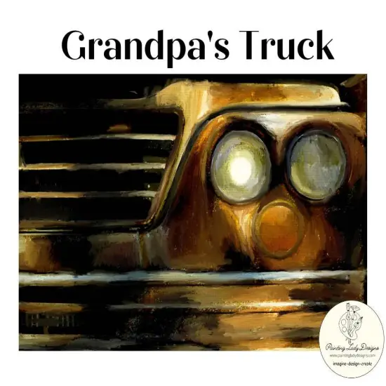 Grandpas Truck -Decoupage and Mixed Media Papers (small) {1}