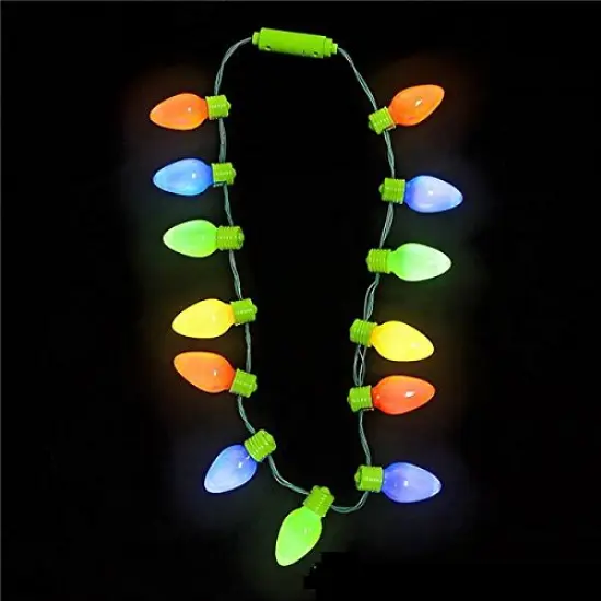 16" LIGHTP CHRISTMAS BULB NECKLACE {2}