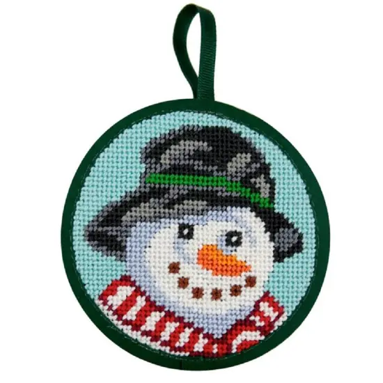 Snowman Christmas Ornament - Needlepoint Kit Multicolor {1}