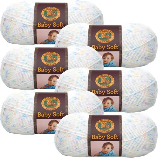 (6 Pack) Lion Brand Baby Soft Yarn - Twinkle Print {1}