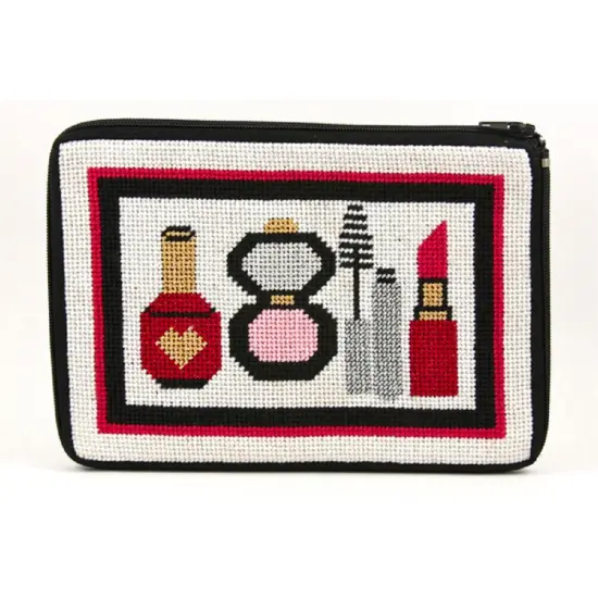 Cosmetic Purse - Make-Up and Things - Needlepoint Kit Multicolor {1}