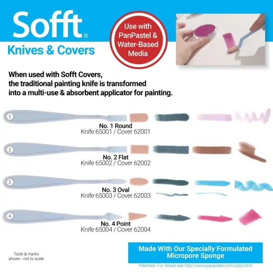 PanPastel Sofft Covers 40/Pkg-10 Each Of Round, Flat, Oval & Point {4}