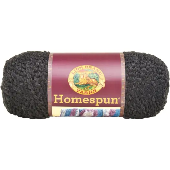 (3 Pack) Lion Brand Homespun Yarn - Black {2}