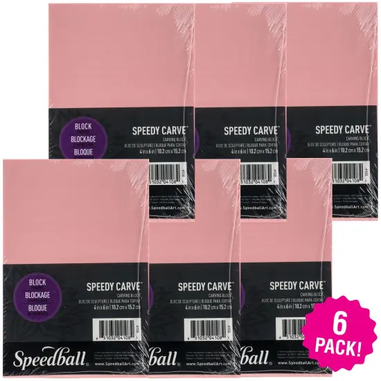 Multipack of 6 - Speedball Speedy-Carve Block-4"X6" {1}