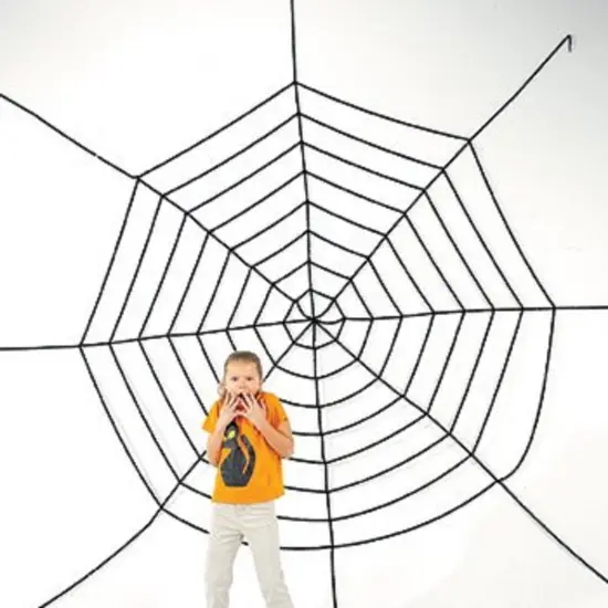 JUMBO 11FT PLUS HALLOWEEN CREEPY SPIDER WEB! {1}