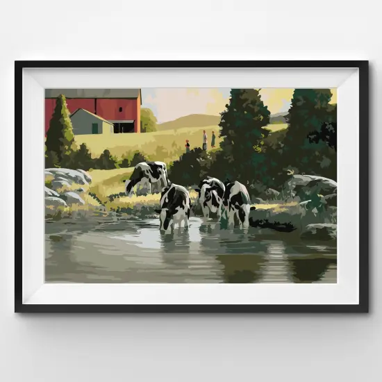 Afternoon at the Farm &ndash; Paint by Numbers Kit | Rustic Home Decor | DIY Painting {2}