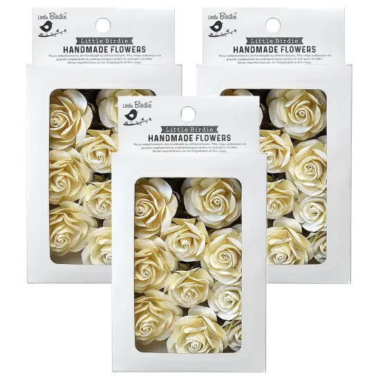 Pack of 3 - Little Birdie Whitney Paper Flowers 14/Pkg-Amor Mio {1}