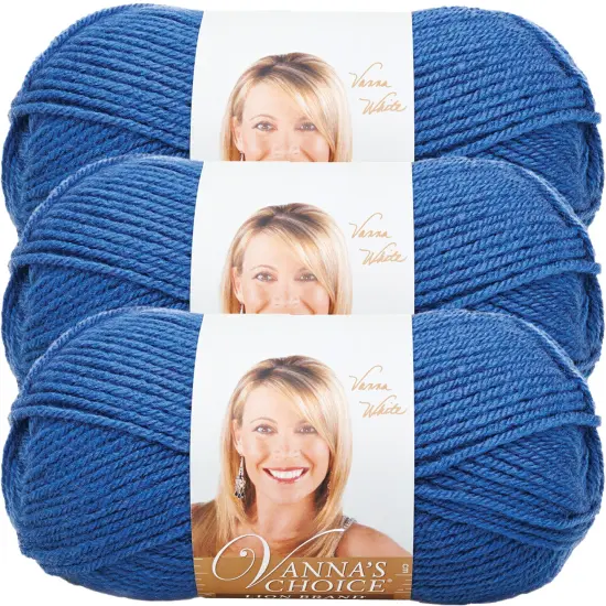 (3 Pack) Lion Brand Vanna's Choice Yarn - Colonial Blue {1}