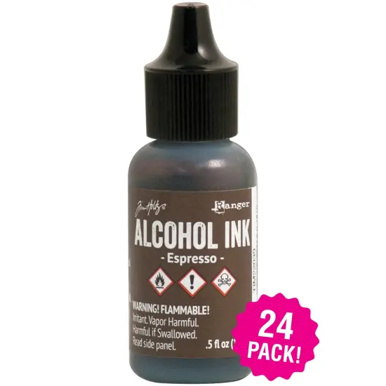 Multipack of 24 - Tim Holtz Alcohol Ink .5oz-Espresso {2}