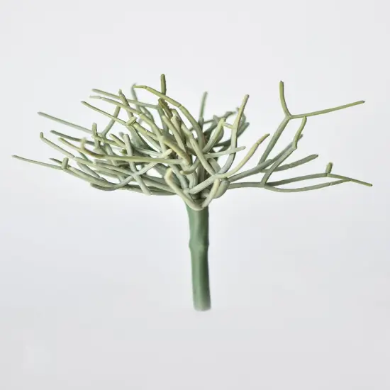 8" Faux Soft Touch Green/Gray Pencil Cactus Pick {2}