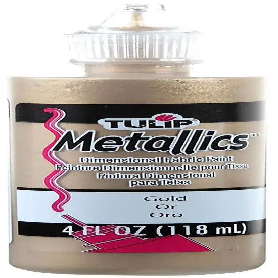 Multipack of 3 - Tulip Dimensional Fabric Paint 4oz-Metallics - Gold {2}