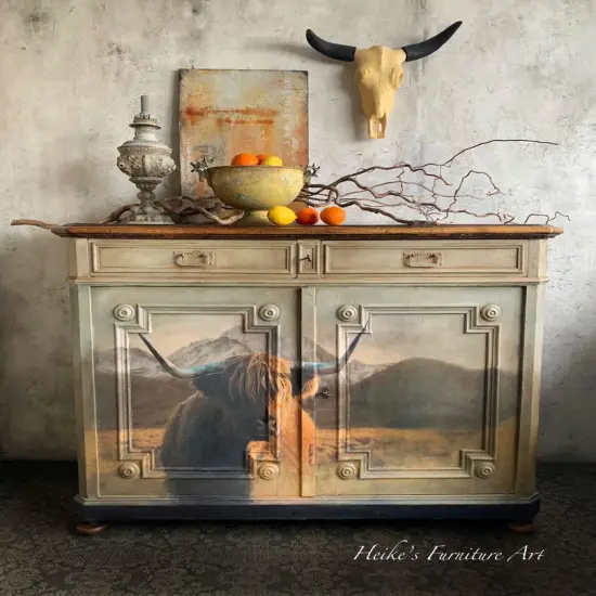 Highland Cow - Frederick Decoupage and Mixed Media Papers (large) {2}