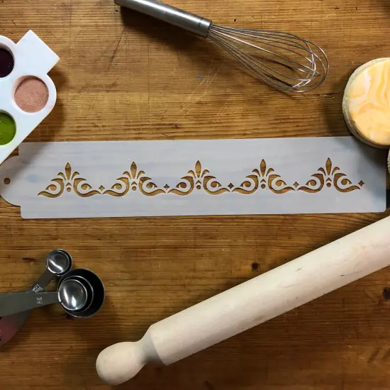 Mexican Tile Cake Stencil Tier #3 | C543 by Designer Stencils | Cake Decorating Tools | Baking Stencils for Royal Icing, Airbrush, Dusting Powder | Reusable Plastic Food Grade Stencil for Cakes | Easy to Use & Clean Cake Stencil {4}