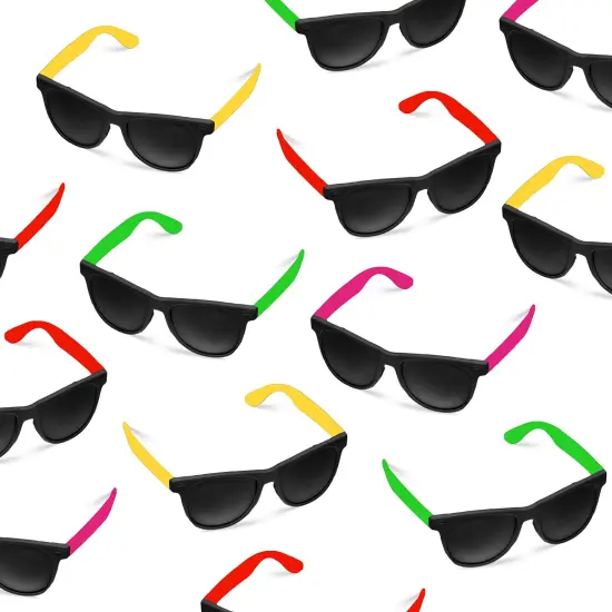 Big Mo's Toys 12 Pack 80's Style Neon Party Sunglasses &ndash; Fantastic Party Pack Favors, Party Toys for Goody Bags {2}