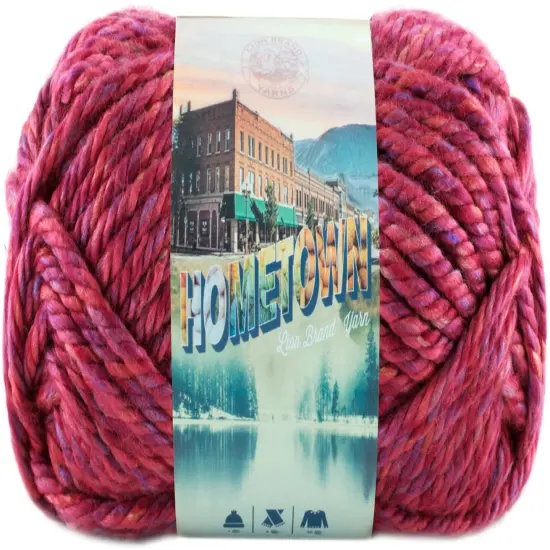 (6 Pack) Lion Brand Yarn Hometown Yarn, Phoenix Azalea {2}
