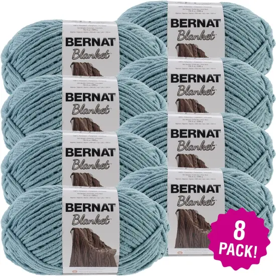 Multipack of 8 - Bernat Blanket Big Ball Yarn-Teal {1}