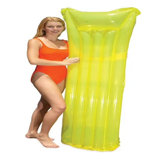 Swim Central Inflatable Water Sports Swimming Pool Air Mattress - 72" - Yellow {4}