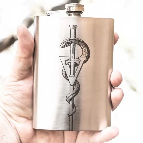 8oz Vet Tech Stainless Steel Flask {5}