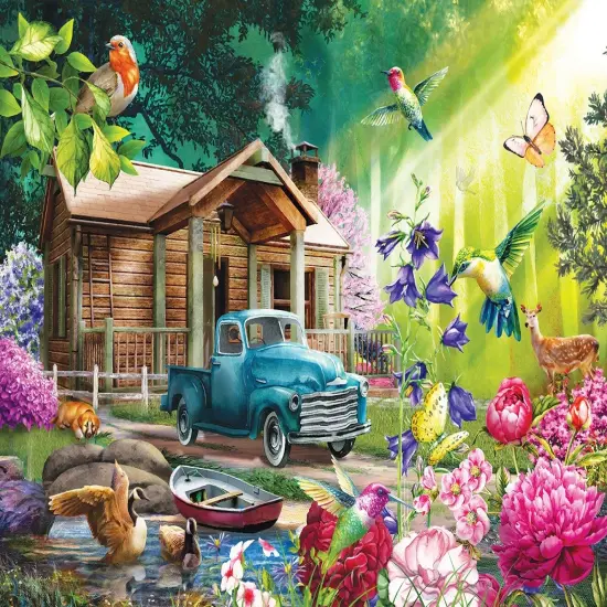 Sunsout Fantasy Cabin 500 pc Jigsaw Puzzle 29729 {1}