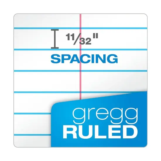 Steno Books, 6" x 9", Gregg Rule, 80 Sheets, Pack of 3 {3}