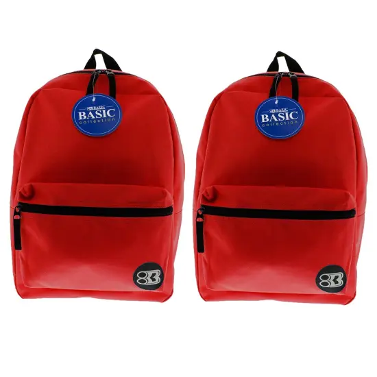 Basic Backpack, 16", Red, Pack of 2 {1}