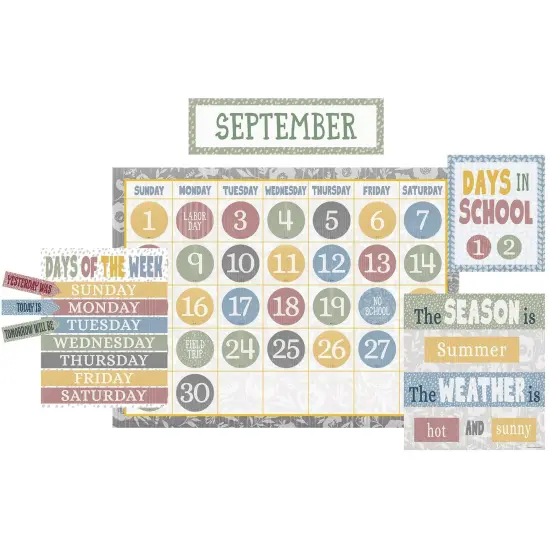 Classroom Cottage Calendar Bulletin Board Set, 109 Pieces {3}