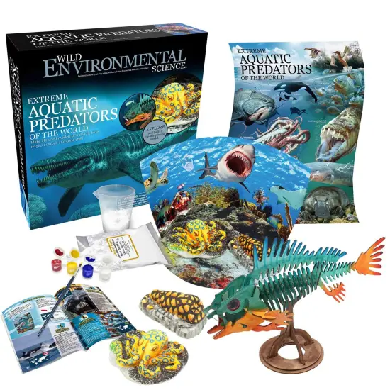Extreme Aquatic Predators of the World - Ages 6+ - Create and Customize Models and Dioramas - Study Extreme Ocean Animals {1}