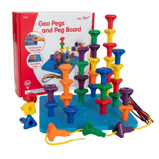 Stacking Shape Pegs & Pegboard Set {1}