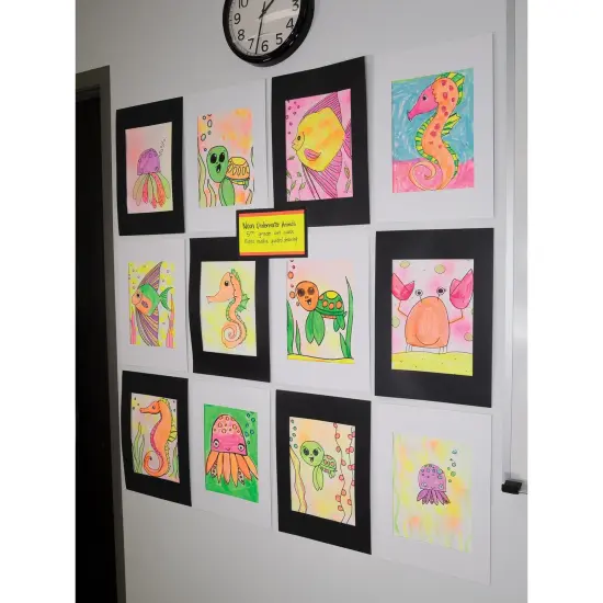 Pre-Cut Mat Frames, 11.5" x 16.75" Frame, 8" x 10.75" Window, Black, 12 Per Pack, 2 Packs {4}