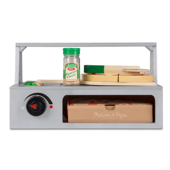 Top & Bake Pizza Counter - Wooden Play Food {2}