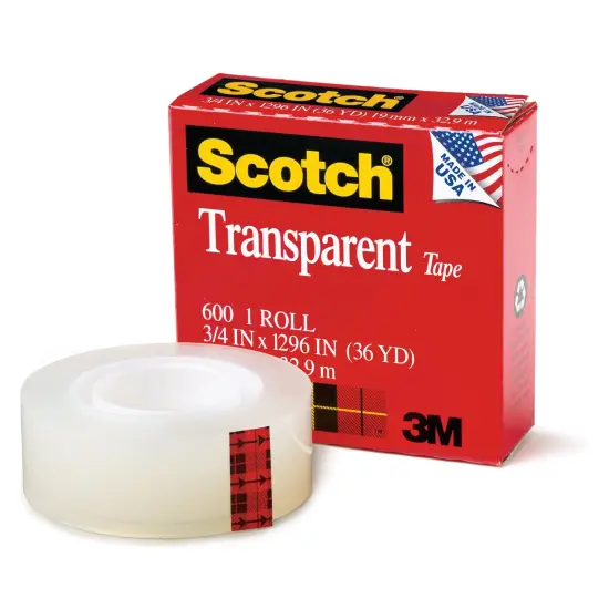 Transparent Tape Refill Roll, 3/4" x 1296", Pack of 6 {2}
