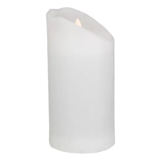 Northlight LED Flameless Pillar Christmas Candle - 6" - White {6}