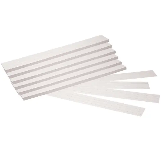 Sentence Strips, White, 1-1/2" Ruled, 3" x 24", 100 Strips Per Pack, 6 Packs {1}